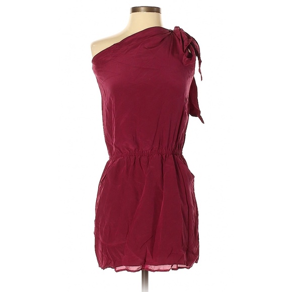 Mason Dresses & Skirts - Mason Bordeaux One-Shoulder Silk Dress
